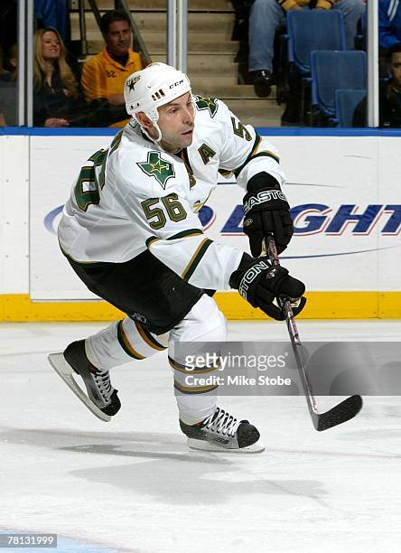 Sergei Zubov of the Dallas Stars skates against the New York Islanders on November 26, 2007 at Nassau Coliseum in Uniondale, New York