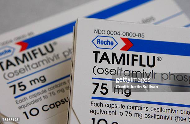 Boxes of Tamiflu are displayed at Jack's Pharmacy November 28, 2007 in San Anselmo, California. Drugmaker Roche accepted a recommendation from the...