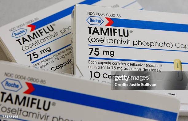 Boxes of Tamiflu are displayed at Jack's Pharmacy November 28, 2007 in San Anselmo, California. Drugmaker Roche accepted a recommendation from the...