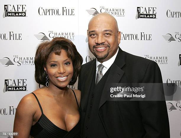 Sharon Reed and Michael Wilbon at Capitol File Magazine's White House Correspondents Dinner after-party at Cafe Milano