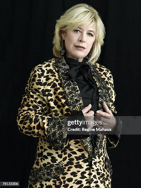 PImage PARIS, FRANCE: Singer, actress and author Marianne Faithfull poses at a spec shoot portrait session in Paris at Le Meurice Hotel on January...
