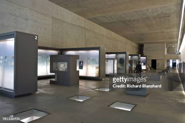 The permanent exhibition in the documentation centre at the former Bergen-Belsen German Nazi concentration camp in Lower Saxony, Germany, 2014. The...