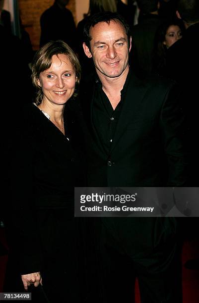 Actor Jason Isaacs and his wife, actress Emma Hewitt, arrive at the tenth annual British Independent Film Awards at the Roundhouse, Camden on...