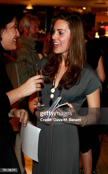 Kate Middleton attends the book launch party of 'Time To Reflect' by photographer Alistair Morrison, at Bluebird on November 28, 2007 in London,...