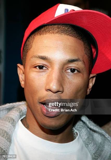 Musician Pharell Williams at the Billionaire Boys Club / Ice Cream Flagship Store Opening on November 28 in New York City.