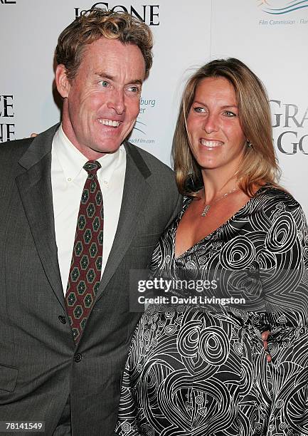 Actor John C. McGinley and his wife Nichole attend the premiere of The Weinstein Company's 'Grace is Gone' at the Academy of Motion Picture Arts and...