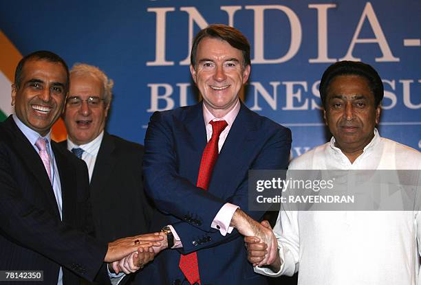 European Union Trade Commissioner Peter Mandelson Indian Minister for Commerce and Industry, Kamal Nath President of the Confederation of Indian...