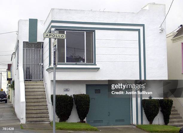 Side view of the two-story home bought by O.J. Simpson, for his mother Eunice, October 27, 2000 in San Francisco. The city's sheriff's department...