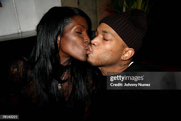 Adjua and Styles P attends Styles P's Surprise Birthday Party on November 28, 2007 in New York City, NY