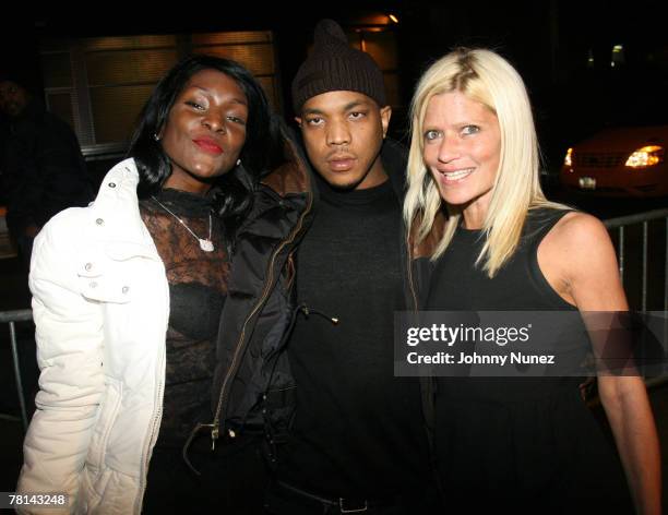 Adjua, Styles P and Lizzy Grubman attends Styles P's Surprise Birthday Party on November 28, 2007 in New York City, NY