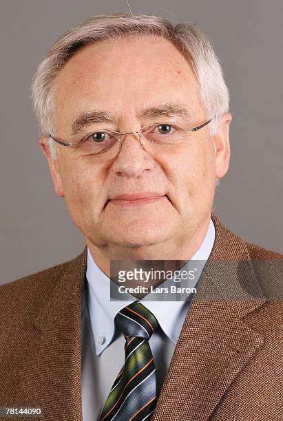 Horst R. Schmidt poses during the DFB Executive Board And Executive Committee Photocall at the Kempinski Hotel on November 29, 2007 in Dresden,...