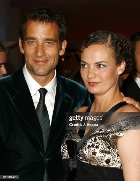 Clive Owen and Sarah-Jane Fenton