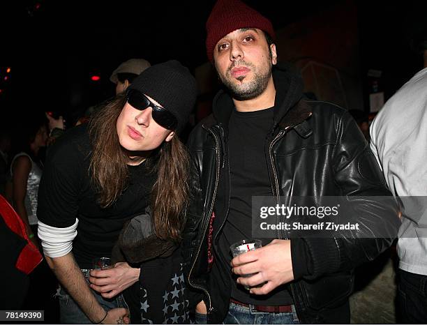 Wicz and Rock Noxious of Uninvited Guests attend Styles P's record release and surprise birthday party November 28, 2007 at Stereo in New York City.