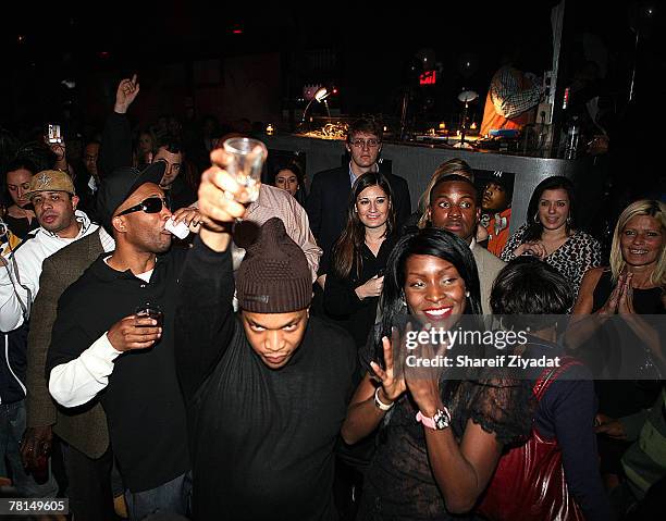 Adjua and Styles P attend Styles P's record release and surprise birthday party November 28, 2007 at Stereo in New York City.