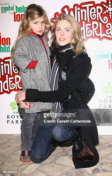 Presenter Donna Air and her daughter Freya attend the Winter Wonderland Launch Party held in Hyde Park on November 29, 2007 in London, England.