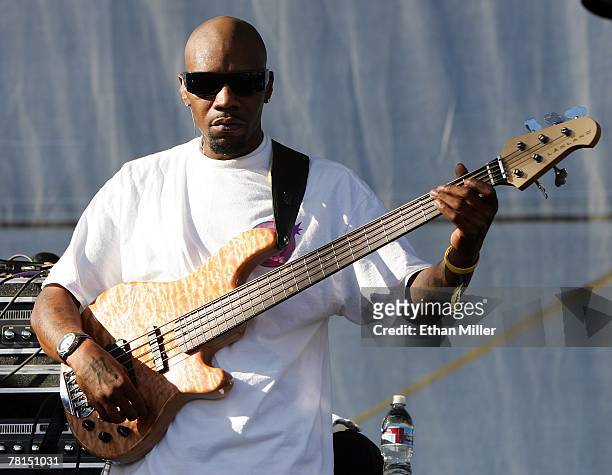 Danyel Morgan of the Robert Randolph & The Family Band performs during the Vegoose music festival at Sam Boyd Stadium's Star Nursery Field October...