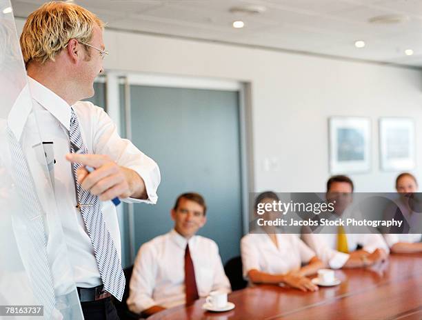 boardroom presentation - boardmember stockfoto's en -beelden