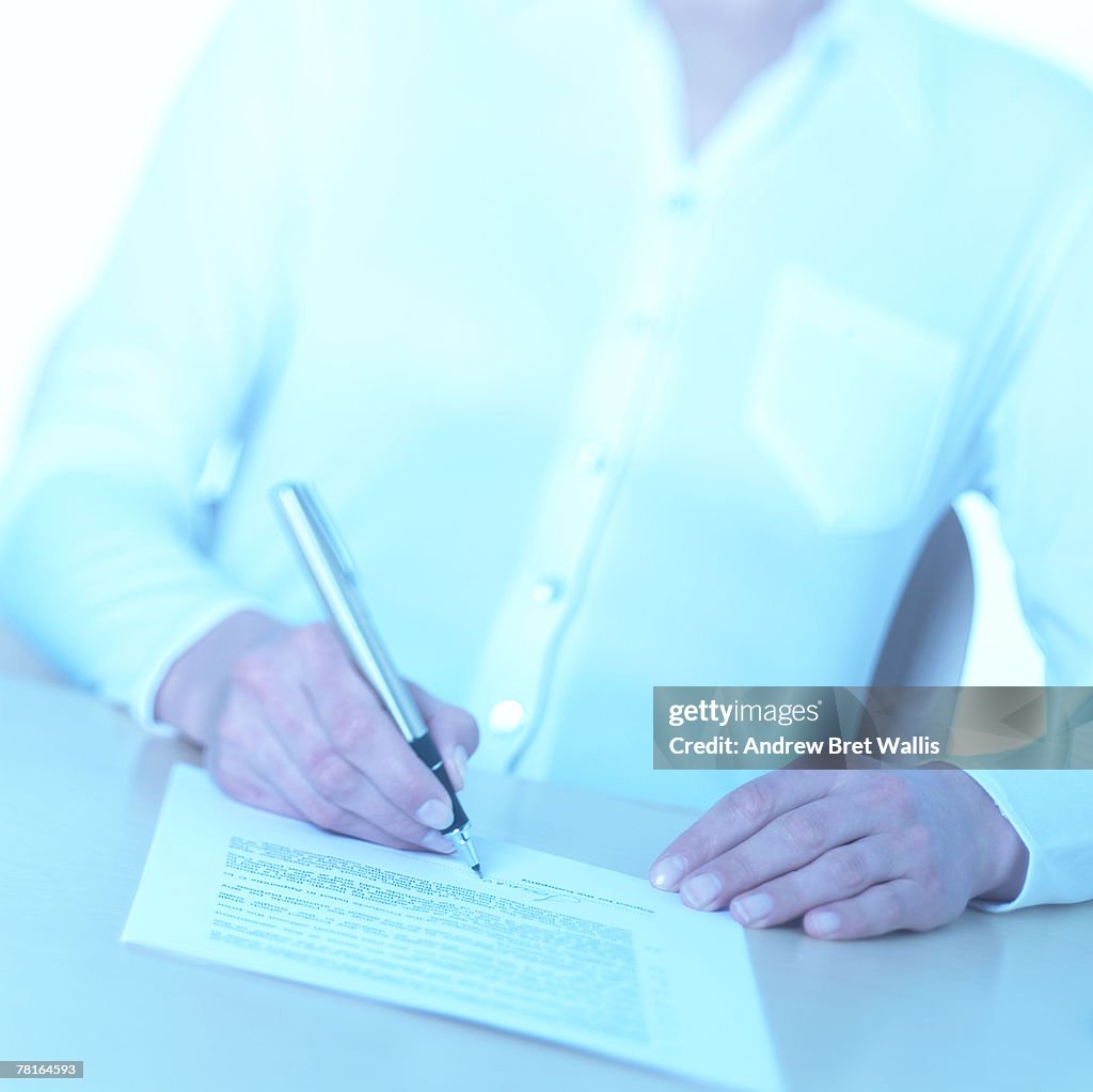 Woman writing