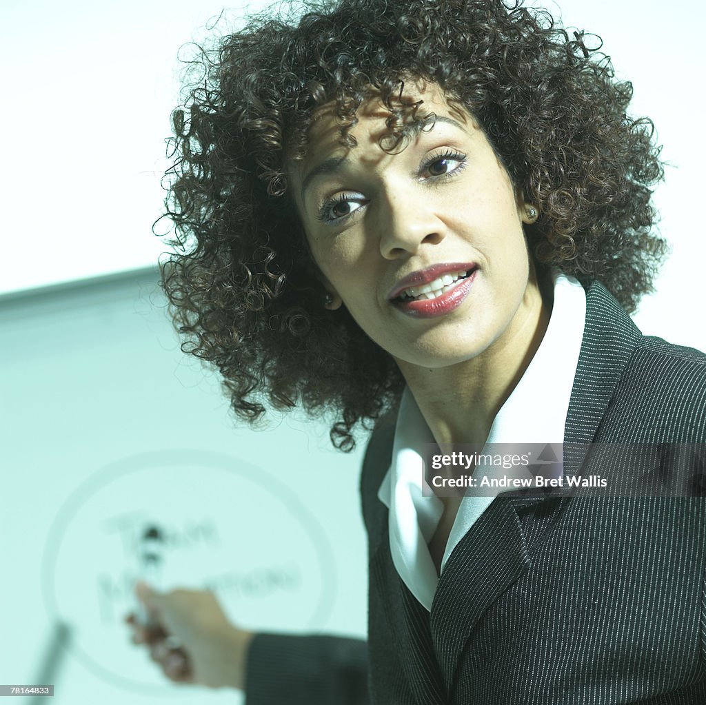 Businesswoman presenting