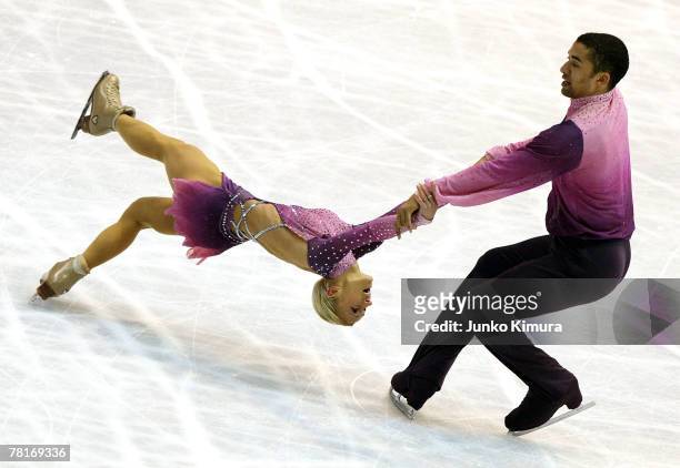 Aliona Savchenko and Robin Szolkowy of Germany compete in the Pairs Free Skating of the ISU Grand Prix of Figure Skating NHK Trophy at Sendai City...