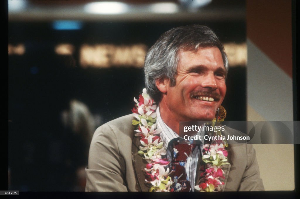 Ted Turner In CNN Studio