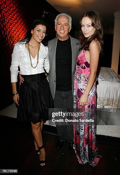 Chairmain Maurice Marciano, actress Bahar Soomekh, GUESS CEO Paul Marciano and actress Olivia Wilde attends the Movies Rock pre-party presented by...