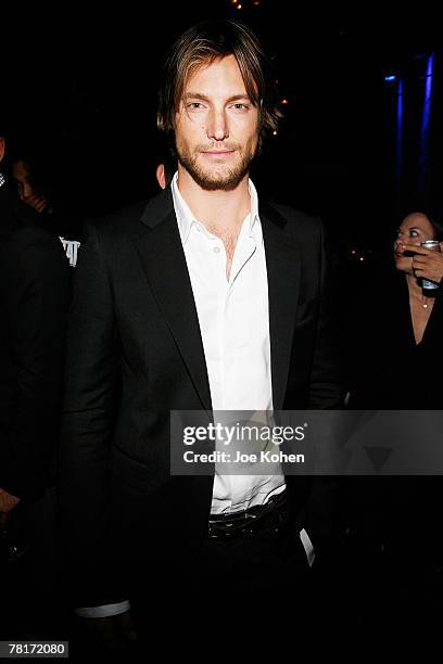 Model Gabriel Aubry attends the 40th Anniversary of Wilhelmina Models party on November 29, 2007 in New York City.