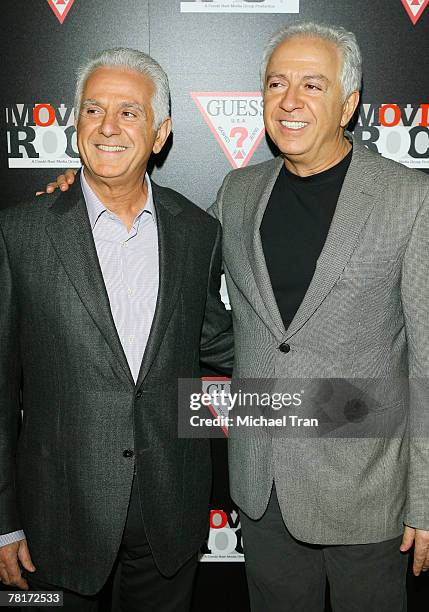 Chairman, Maurice Marciano and GUESS CEO, Paul Marciano arrives at the Guess and Conde Nast "Movie Rocks" Kick Off party held at St. Vibiana's...