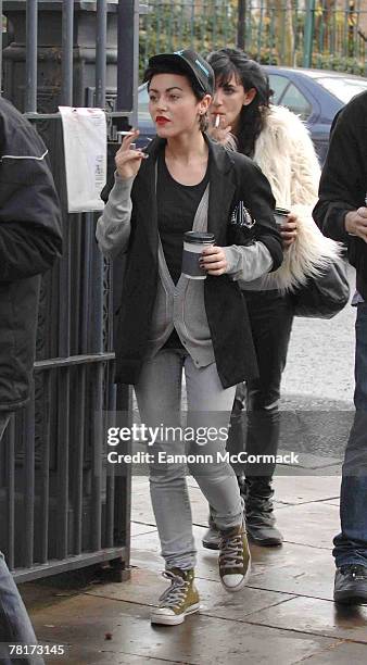 Jaime Winstone arrives at the 'Portobello Pantomime' Photocall at The Tabernacle, Notting Hill on November 30, 2007 in London, England.