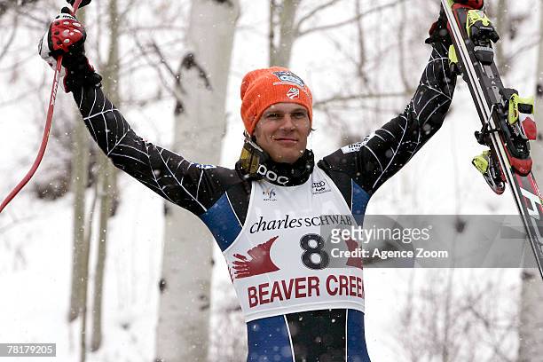 Steven Nyman of U.S. Takes 2nd place during the Mens FIS Alpine World Cup Downhill on the Birds of Prey November 30, 2007 in Beaver Creek, Colorado.
