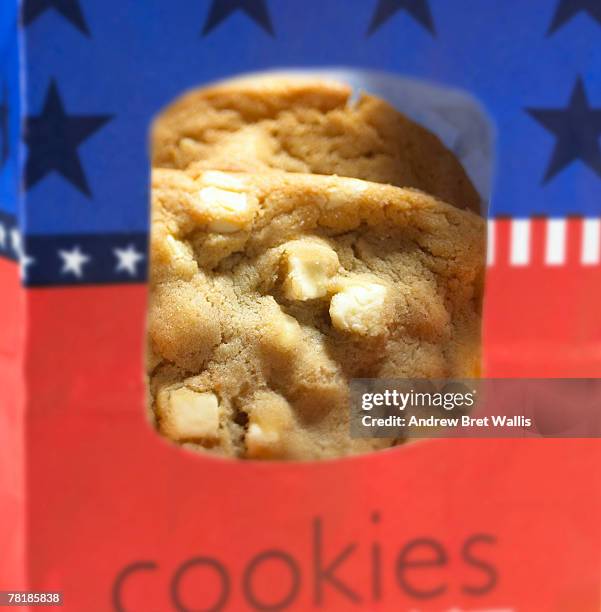 bag of cookies - convenience chocolate stock pictures, royalty-free photos & images