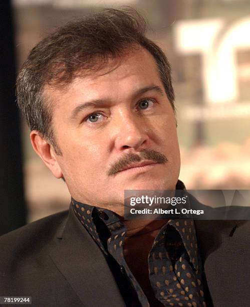 Actor Arturo Peniche participates in the press conference of Telemundo's Spanish soap opera "Victoria" announcing production in Columbia held at the...