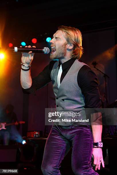 Ronan Keating performs at The Emeralds & Ivy Ball hosted by Ronan Keating for Cancer Research UK sponsored by Anglo Irish Bank at The Old...