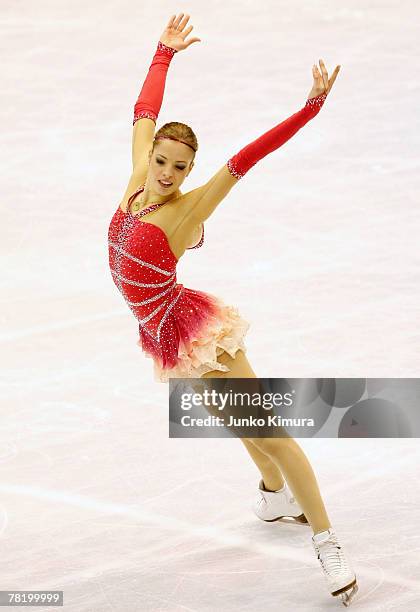 Carolina Kostner of Italy skates in the Ladies Free Skating of the ISU Grand Prix of Figure Skating 2007/2008 NHK Trophy at Sendai City Gymnasium on...