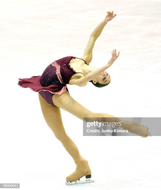 Alissa Czisny of the USA skates in the Ladies Free Skating of the ISU Grand Prix of Figure Skating 2007/2008 NHK Trophy at Sendai City Gymnasium on...