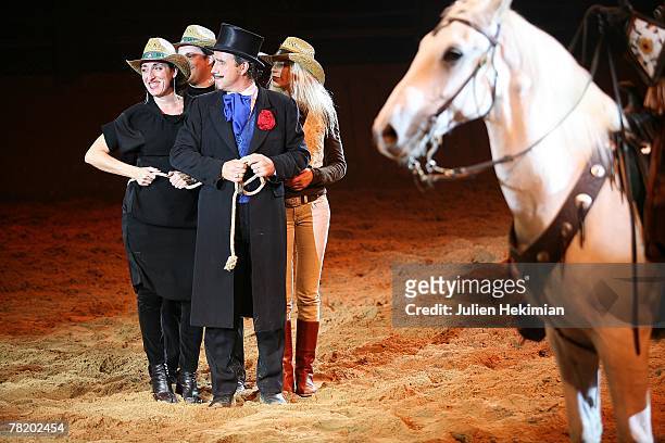 Rossy de Palma and Olivia Adriaco attends the Buffalo Bill Wild West Show At the Eurodisney Village on November 30, 2007 in Marne La Vallee, France.