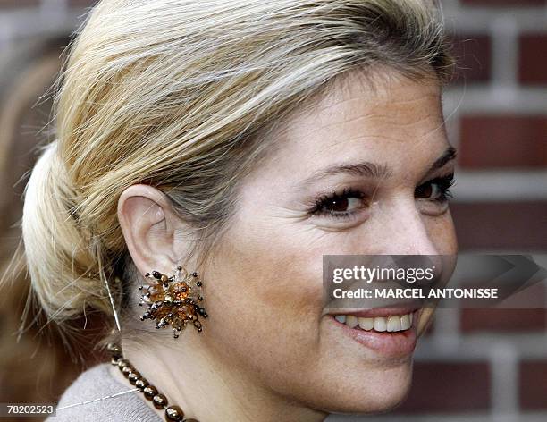 Dutch CrownPrincess Maxima arrives to attend the Women Inc. Festival in Amsterdam, 01 December 2007. The princess opened 01 December the...