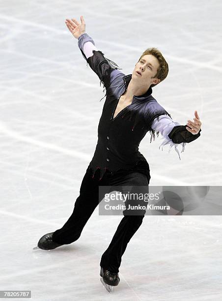 Jeremy Abbott of the USA competes in the Men Free Skating of the ISU Grand Prix of Figure Skating NHK Trophy at Sendai City Gymnasium on December 2,...