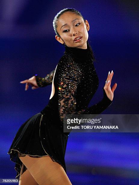 Miki Ando of Japan performs during the exhibition of the NHK Trophy Figure Skating competition the last leg of the ISU Grand Prix series, in Sendai,...