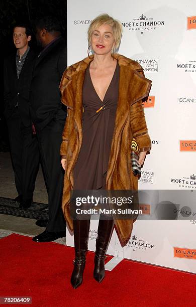 Actress Sharon Stone attends the Scandinavian Mansion of Style held on December 1, 2007 in Los Angeles, California.