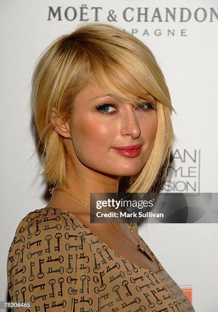 Paris Hilton attends the Scandinavian Mansion of Style held on December 1, 2007 in Los Angeles, California.