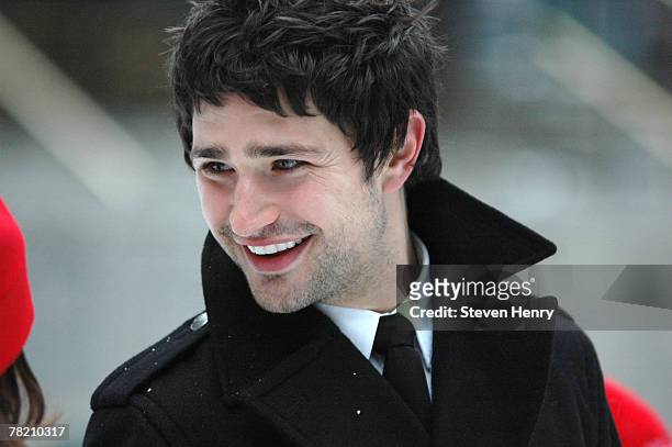 Actor Matt Dallas ice skates at ABC Family's "25 Days Of Christmas" Winter Wonderland at The Rock Center Cafe on December 2, 2007 in New York City.