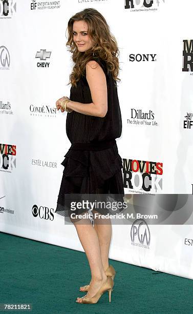 Actress Alicia Silverstone arrives at "Movies Rock" A Celebration Of Music In Film held at the Kodak Theatre on December 2, 2007 in Hollywood,...