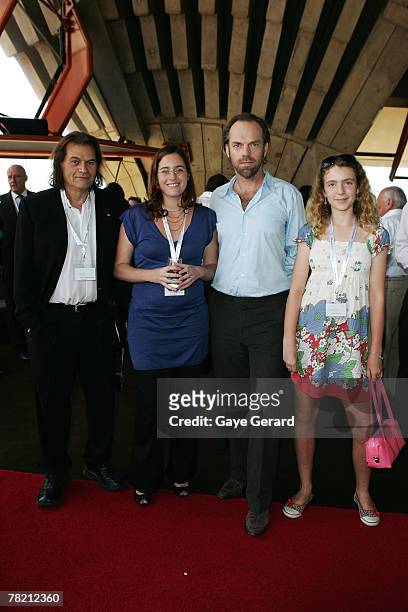 Director of "Voiceless" Brian Sherman and his daughter Ondine Sherman pose with actor Hugo Weaving and Claire Sophie Maddox at the Voiceless Grants...