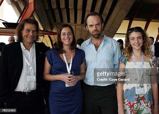 Directors of "Voiceless" Brian Sherman and his daughter Ondine Sherman pose with actor Hugo Weaving and Claire Sophie Maddox at the Voiceless Grants...