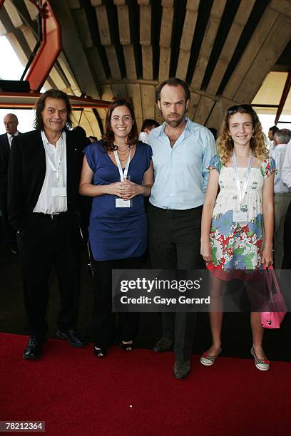 Director of "Voiceless" Brian Sherman and his daughter Ondine Sherman pose with actor Hugo Weaving and Claire Sophie Maddox at the Voiceless Grants...