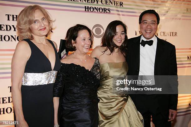 Cellist Yo-Yo Ma arrives with his wife Jill Hornor , daughter Emily and friend at the 30th Annual Kennedy Center Honors December 2, 2007 in...