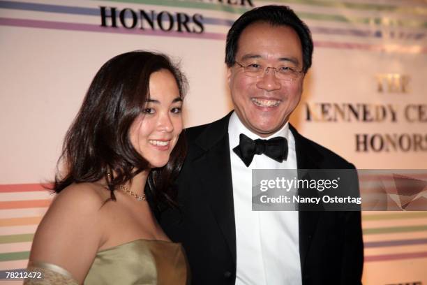 Cellist Yo-Yo Ma arrives and his daughter Emily arrive at the 30th Annual Kennedy Center Honors December 2, 2007 in Washington, DC.