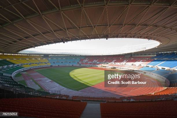General view of Ernst Happel Stadium in Vienna, Austria.