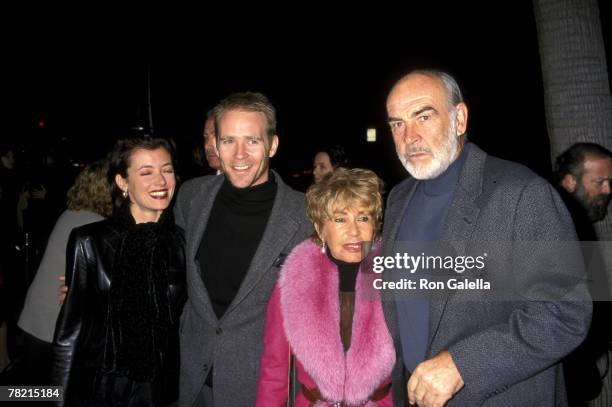 Jason Connery and Wife Mia Sara and Sean Connery and Wife Micheline Roquebrune